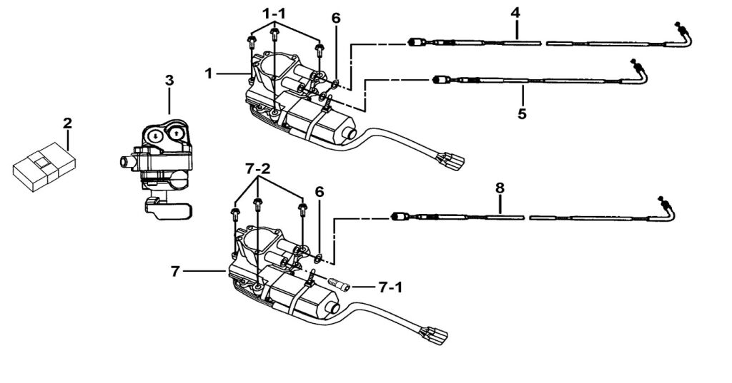 SERVOMOTOR EGYSÉG. – robbantott ábra