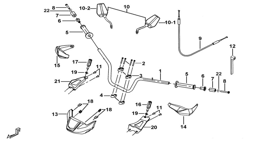 HANDLE RÚD – robbantott ábra
