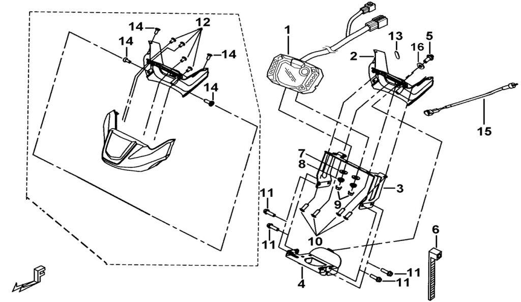 SEBESSÉGMÉRŐ – robbantott ábra