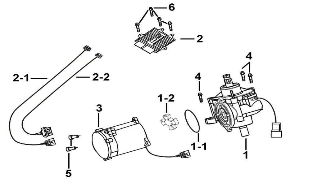 EPS EGYSÉG.(BRUSH MOTOR) – robbantott ábra