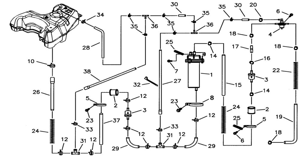ÜZEMANYAG SYSTEM – robbantott ábra